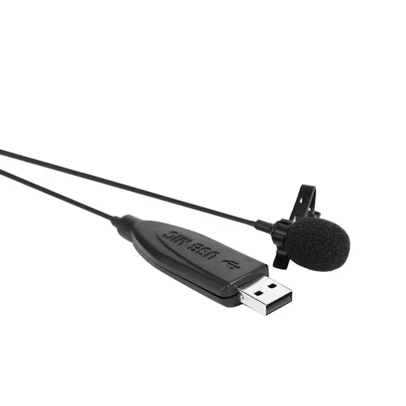 USB 2,0 петличный микрофон клип на воротник конденсаторный лацкан мини микрофон для встречи ПК конференции