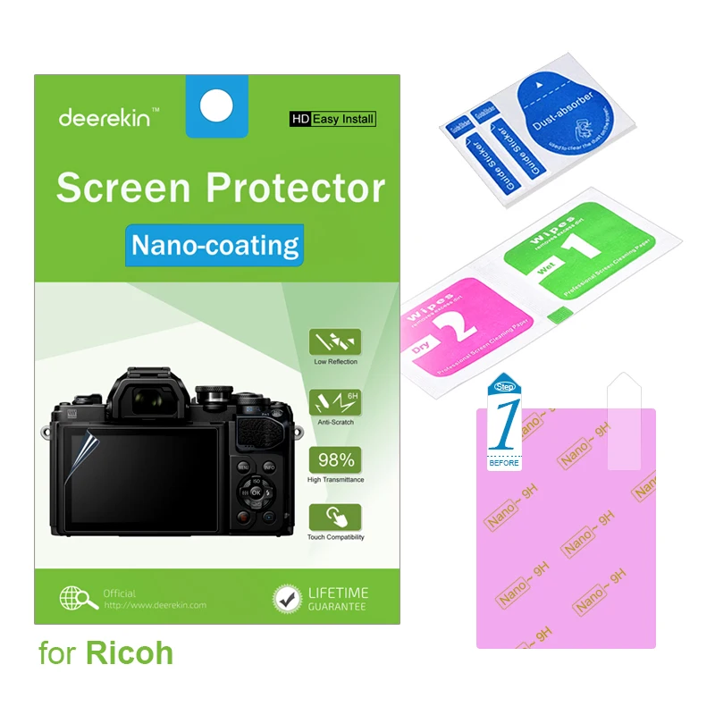 Deerekin Hd Nano-Rivestimento Di Protezione Dello Schermo Per Ricoh Gr Mark Iii Ii/Griii Gr2 Gr Cx6 Cx5 Cx4 Cx3 Cx2 Cx1 Gr Digital Iv/Iii