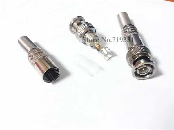 

10pcs BNC Male Compression CONNECTOR to Coaxial Video RG59 Cable For CCTV Came