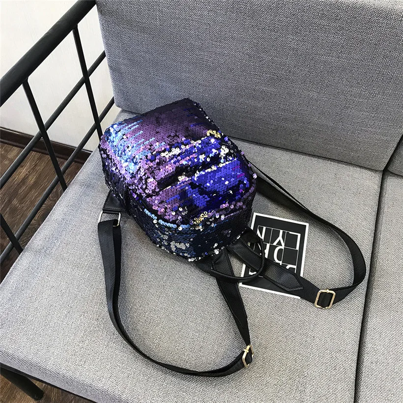 Высококачественный модный женский Блестящий рюкзак с блестками из искусственной кожи, мини-рюкзак, школьная сумка для путешествий