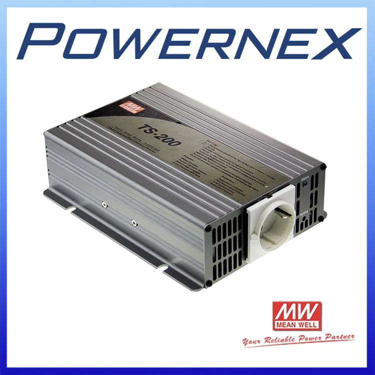 

[PowerNex] MEAN WELL original TS-200-112F GFCI Standard 110V meanwell TS-200 200W True Sine Wave DC-AC Power Inverter