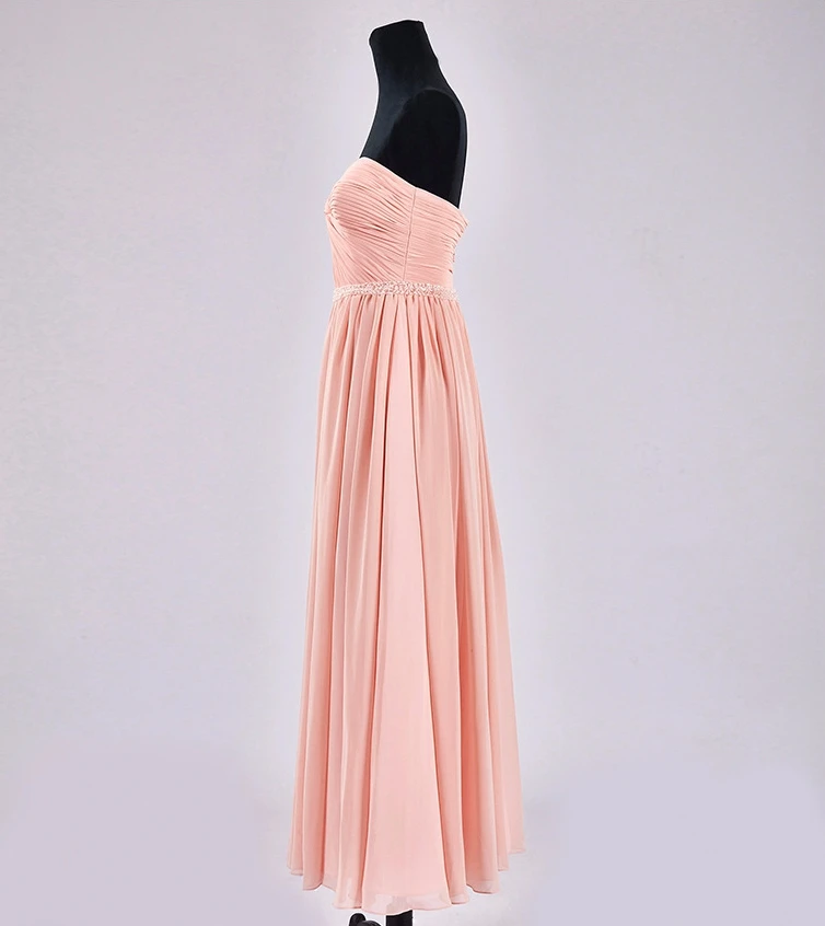 Большие размеры vestido de madrinha de casamento longo, последний писк моды, сексуальное без бретелек с украшением в виде кристаллов трапециевидной формы персика платье подружки невесты Дешевые