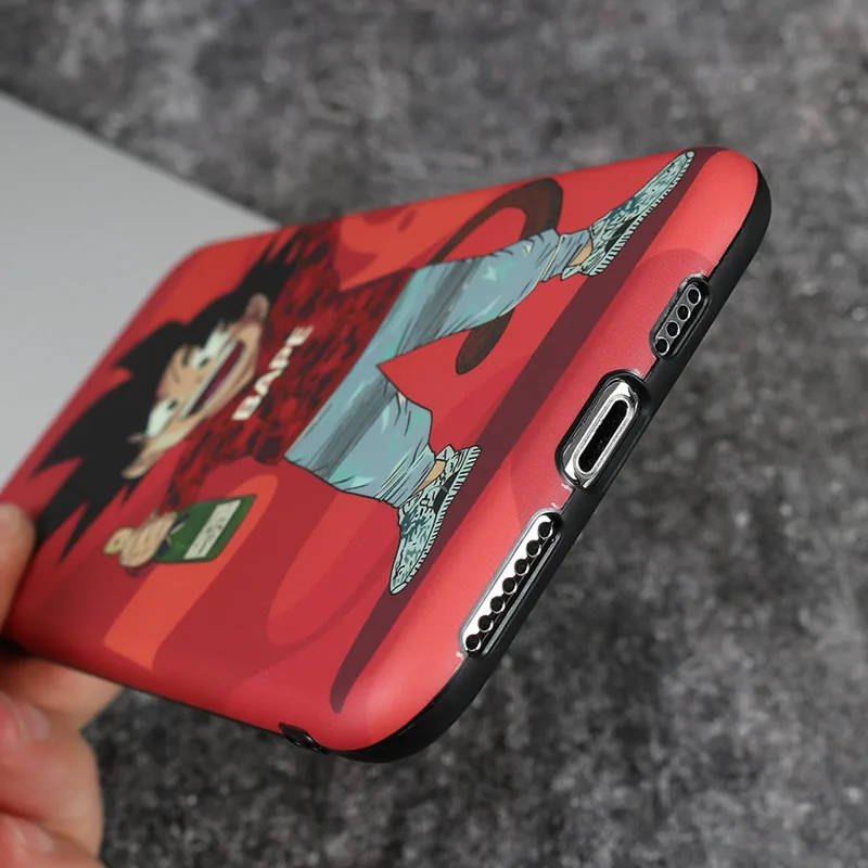 Мягкий камуфляжный чехол Goku для Iphone X Xs Max Xr 8 7 6 6s Plus силиконовые чехлы Модный Аниме