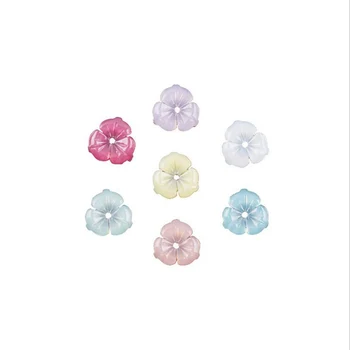 

50pcs/lot 10mm resin flower beads for diy hair clip Hairpin earrings jewelry making handmade accessories material loose beads