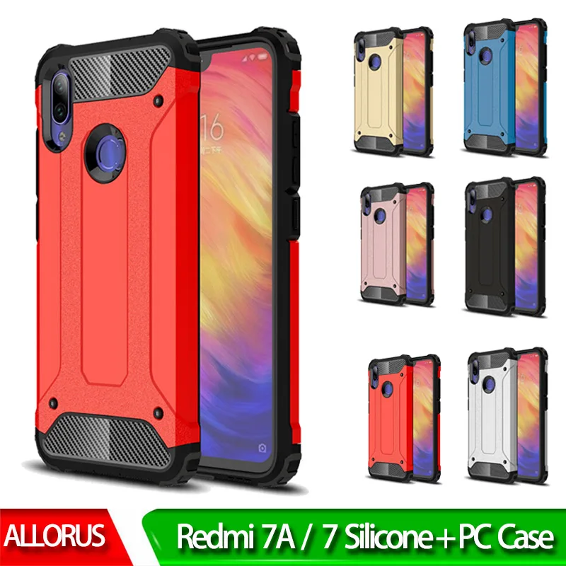 

Silicone Back Phone Case redmi 7A 7 Case Armor Shockproof 360 Full Protective Cover For xiaomi redmi 7A 7 Case Anti-knock Fitted