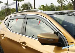 Lapetus для Nissan Qashqai J11 2014-2018 окна Козырьки навесов Ветер солнечный дождь дефлектор гвардии стример под давлением Защита комплект