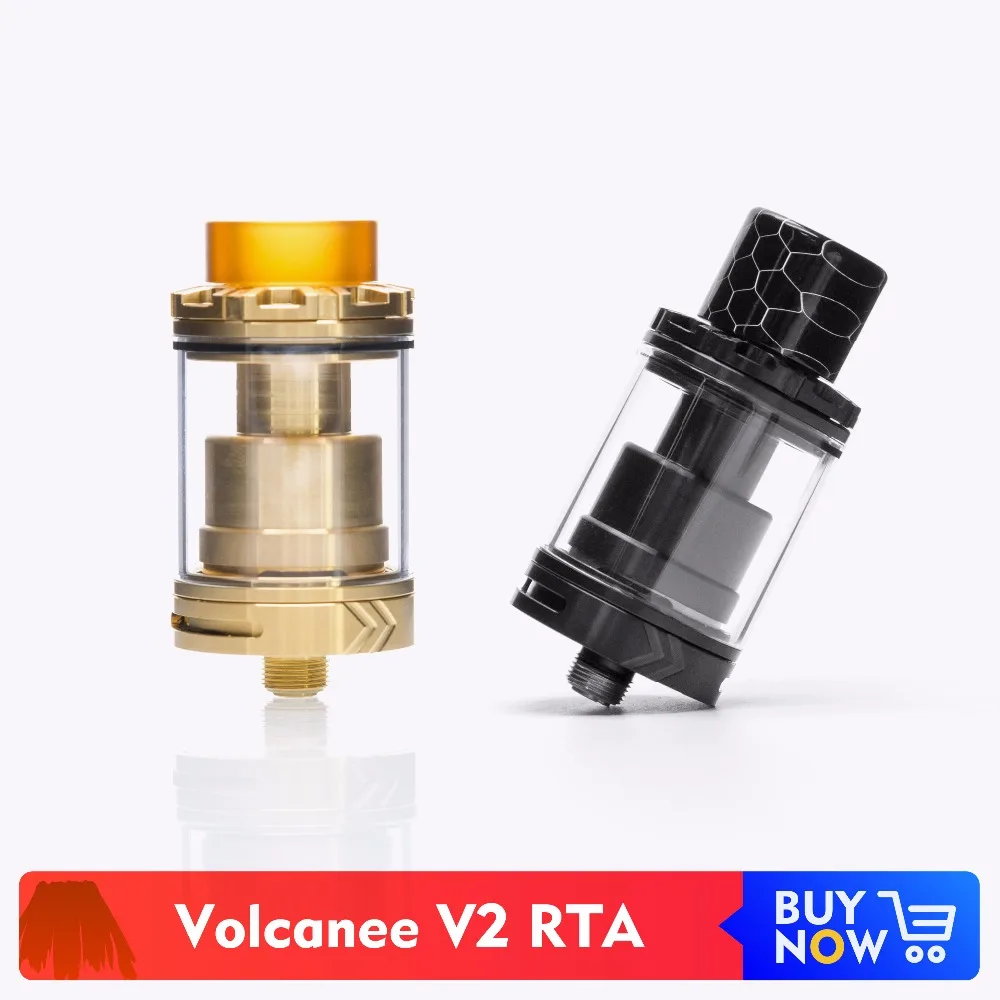 Атомайзер Volcanee V2 RTA с одной двойной катушкой бак 3 мл капельным наконечником 810 PEI