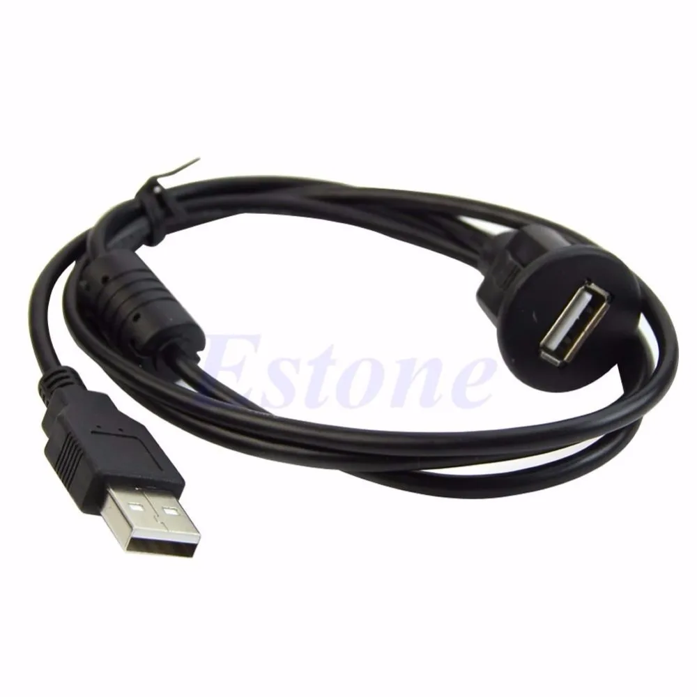 

Newest 1M Car Dash Board Mount A Male To A Female USB 2.0 Socket Extension Panel Cable Drop Ship
