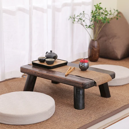 Чайный столик под старину/компьютерный стол прямоугольная половния деревянная традиционная мебель низкий кофейный столик в японском стиле - Цвет: Small