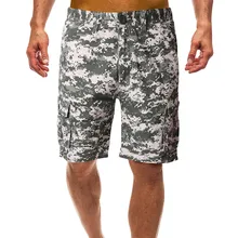 Камуфляжные карго-шорты камуфляжные мужские шорты в повседневном стиле свободные рабочие шорты мужские военные Короткие Брюки Большие размеры 29-38 Азиатский размер 3