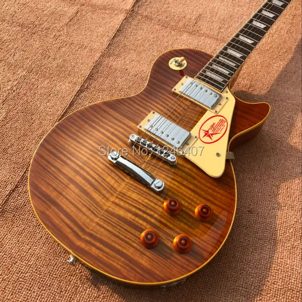 Free delivery upgrade custom store 1959 R9 tiger flame LP electric guitar standard LP 59 Electric Guitar wholesale