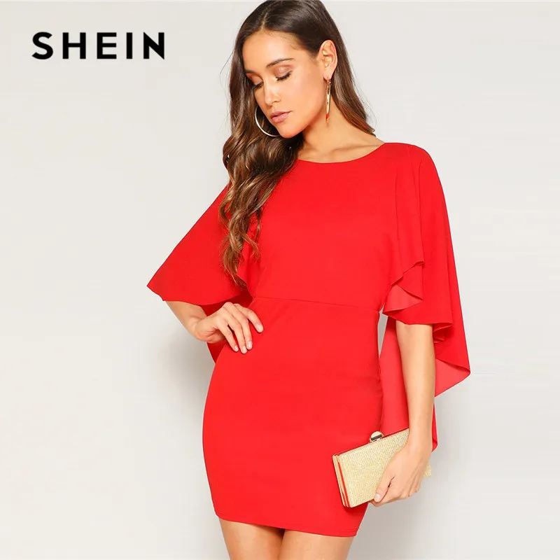 SHEIN Платье С Асимметричным Рукавом И Открытой Спинкой Сексуальное Летнее