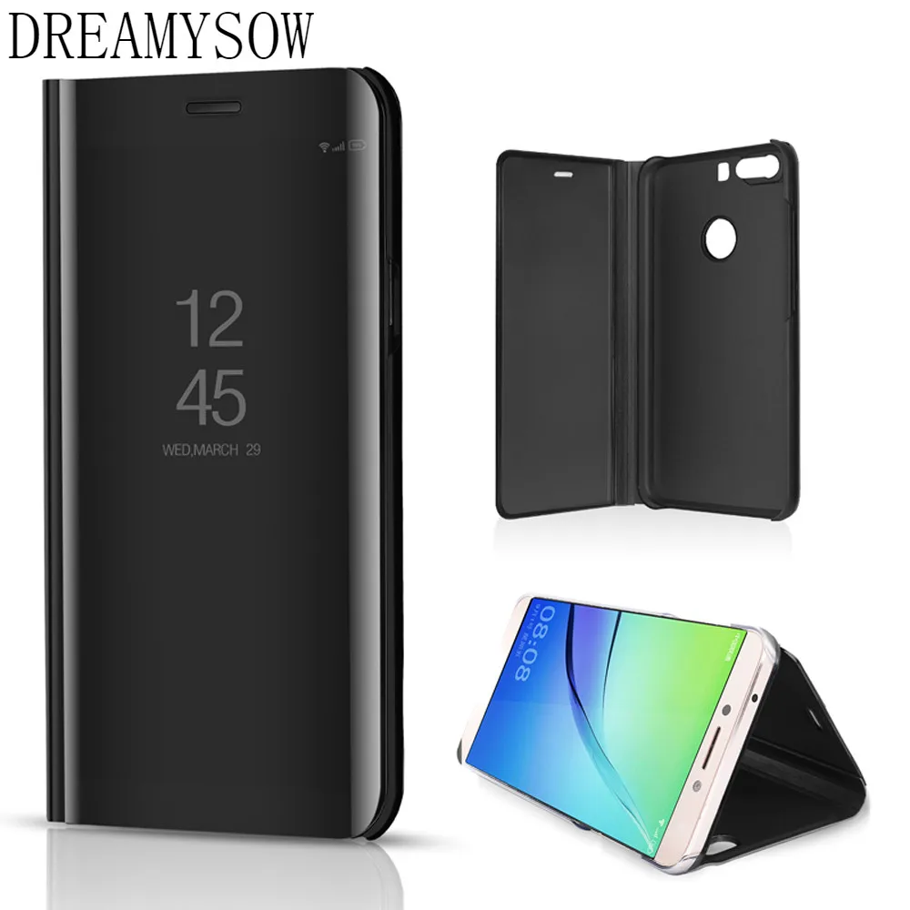 

Clear Smart Mirror View Flip Cover Case For Huawei mate20 8 9 10 lite pro Psmart plus P20 HONOR 9 10lite note10 play 9A V10 Bag