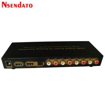 

HDMI Digital Audio to Analog Converter HDMI To HDMI Audio Extractor adapter 7.1CH LPCM DAC HDMI to 7.1 Channel Audio Converter