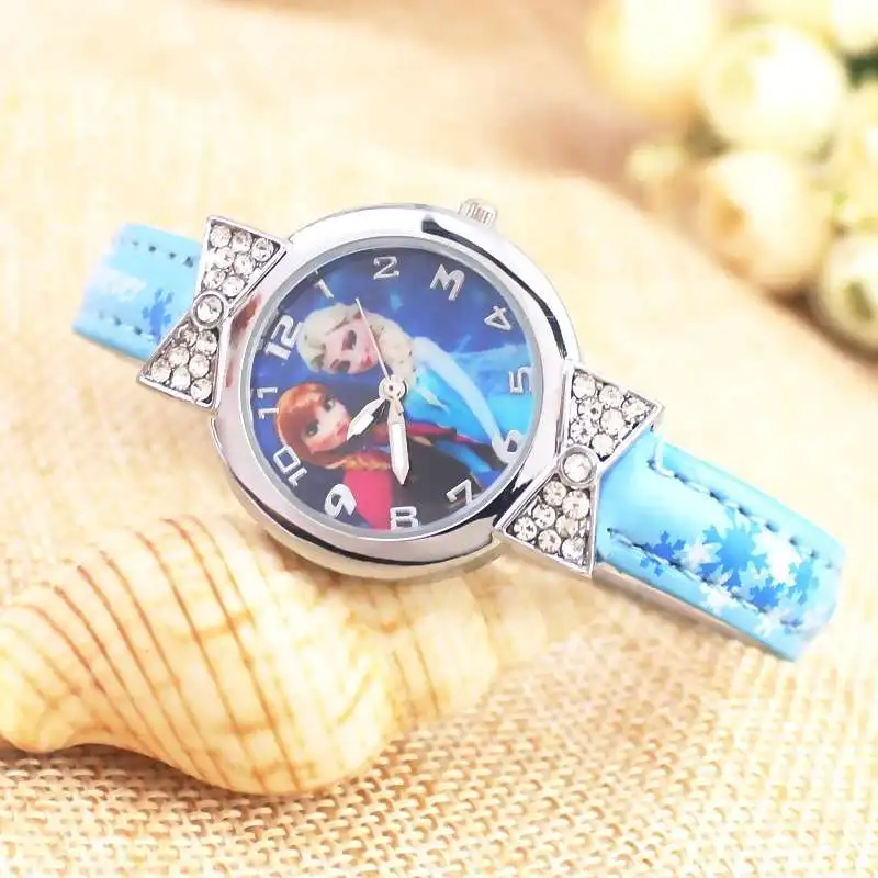 

Bow tie dial snow and ice princess Aisha Anna Princess child girl cartoon Watch