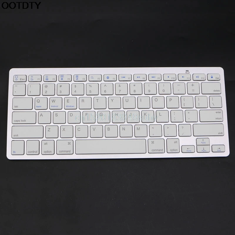 Ультра тонкая белая Беспроводная клавиатура для ПК ноутбука планшета Macbook iPad