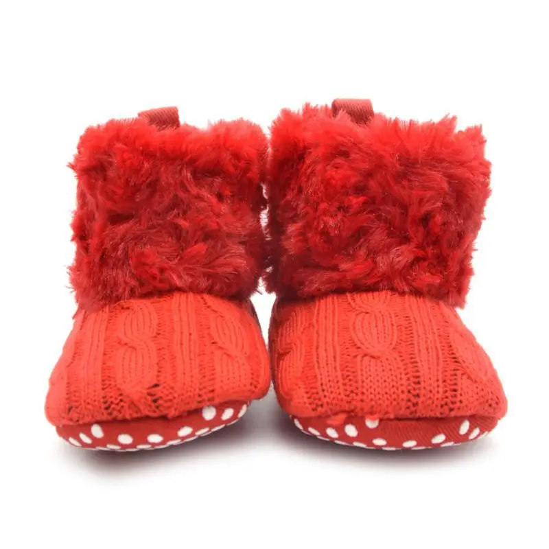 Baby Kid Knitted Fur Snow Boots