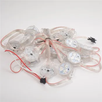 

200pcs 20pcs/lot WS2811IC D30B Full Color 3LEDs 5050 SMD RGB Programmable Diffused Pixel LED Module 30mm Transparent Cover DC12V