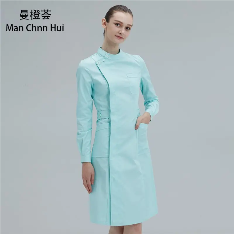 

Ladies Medical gown Medical Lab Coat Hospital Doctor Slim Multicolour Nurse Uniform winter medical Overalls