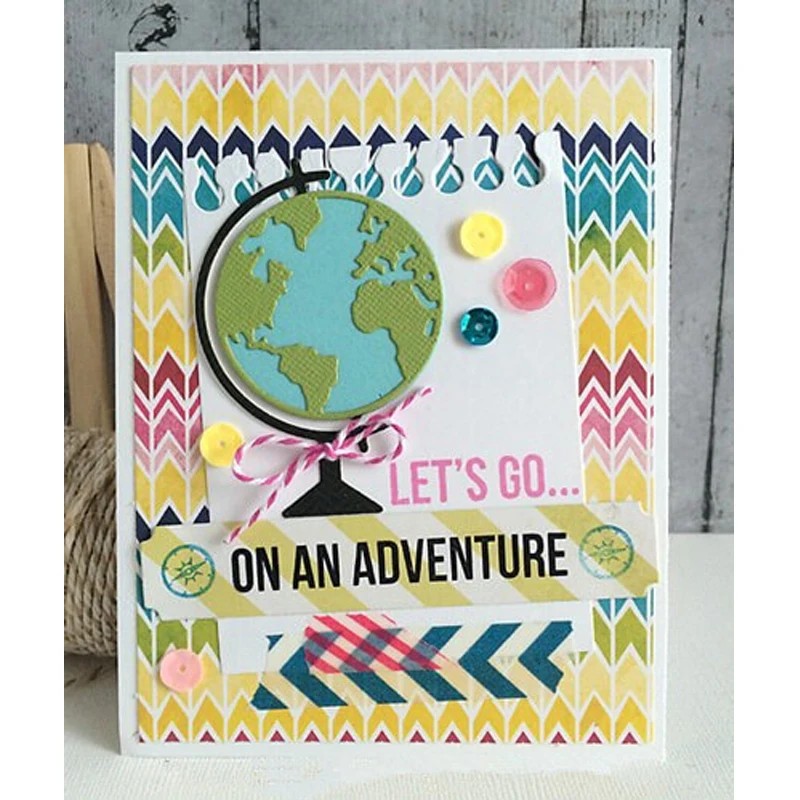

Globe Metal Cutting Dies Stencil For DIY Scrapbooking Photo Album Embossing Die Cuts Paper Cards Decorative Craft