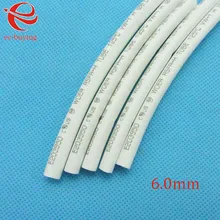 Heat Shrink Tube White Tube Heat-Shrink Tubing Diameter 6mm Thermo Jacket Wire Wrap Insulation Materials Element 1meter /lot