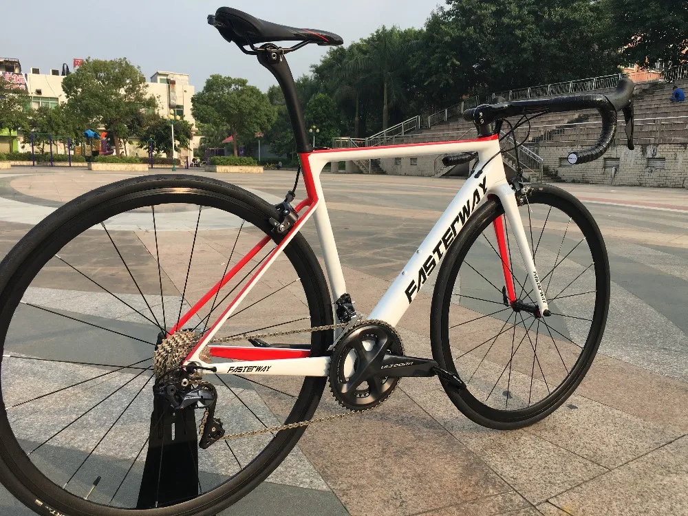 Flash Deal 700C carbon Road Complete Bike 22 Speed 105 5800 Groupset TAIWAN brand light blue sky FASTERWAY CLASSIC D brake 49/52/54/56/58 85 Flash Deal 700C carbon Road Complete Bike 22 Speed 105 5800 Groupset TAIWAN brand light blue sky FASTERWAY CLASSIC D brake 49/52/54/56/58 85