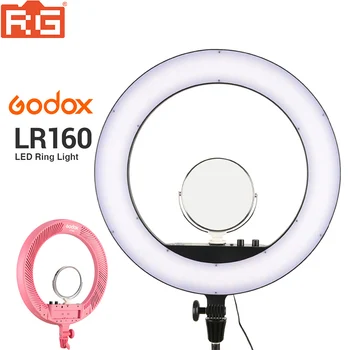

Godox LR160 LED Ring Light Lamp 18W 3300K-8000K Color Temperature Adjustable LCD Screen For Live Streaming Makeups LED Light