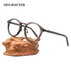 HDCRAFTER Prescription Eyeglasses Frames For Men and Women Retro Round Wood Grain Optical Glasses Frame with Clear Lens ► Photo 2/6