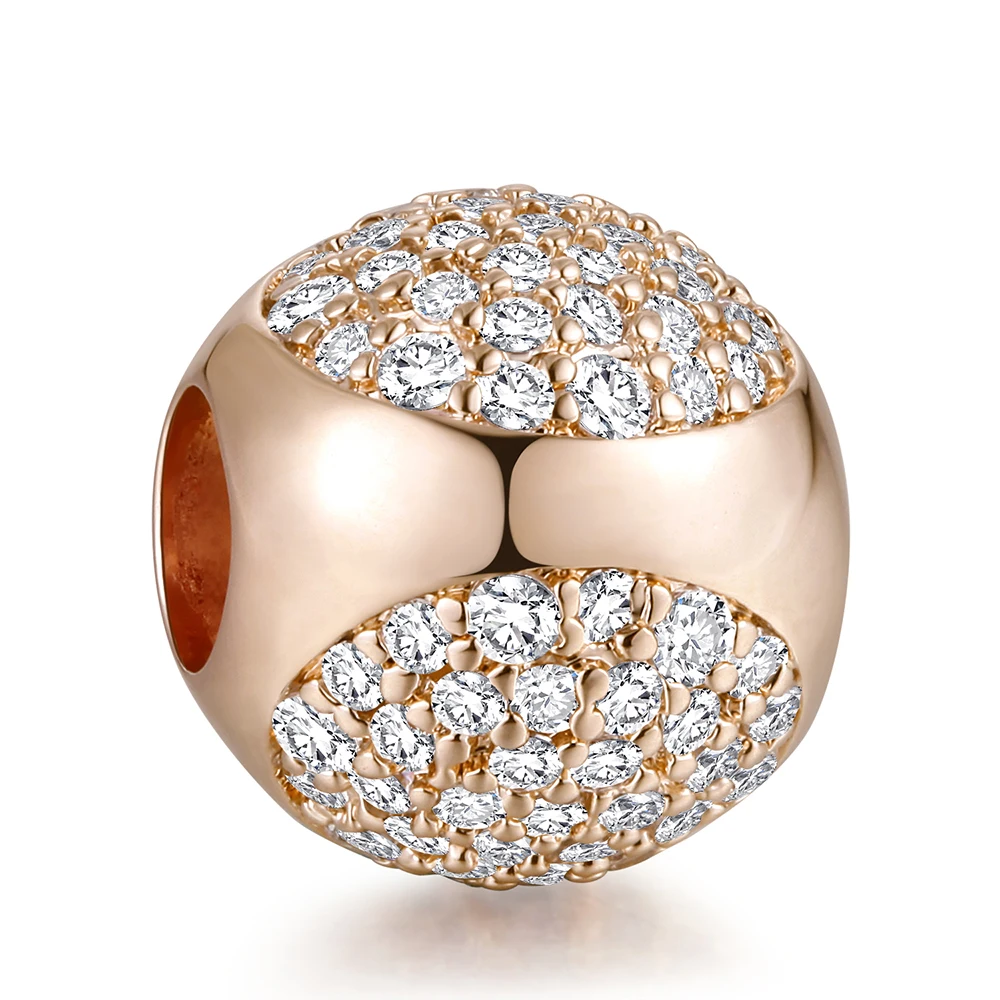 

Pandulaso Dazzling Droplet Charm Fits Fashion Female 925 Sterling Silver Jewelry Bracelets For Woman DIY Rose Gold Beads