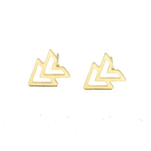 10 пар рок крутые Асимметричные двойные треугольники серьги гвоздики для женщин женские подарки ювелирные изделия из нержавеющей стали Pendientes Brincos