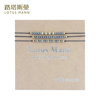 

LotusMann The fine bracelet Small black gallstone tern bracelet