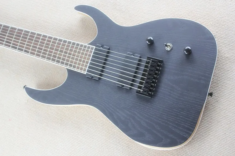 

Top Custom Manufactory One Piece Maple Neck Ash Body Matte Black Blackmachine B2 Special 8 String Electric Guitar --15-6-25--