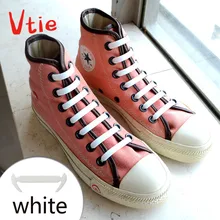 24 шт. черный и белый цвет шнурки обувь аксессуар без галстука силиконовые шнурки для кроссовок и ботинок