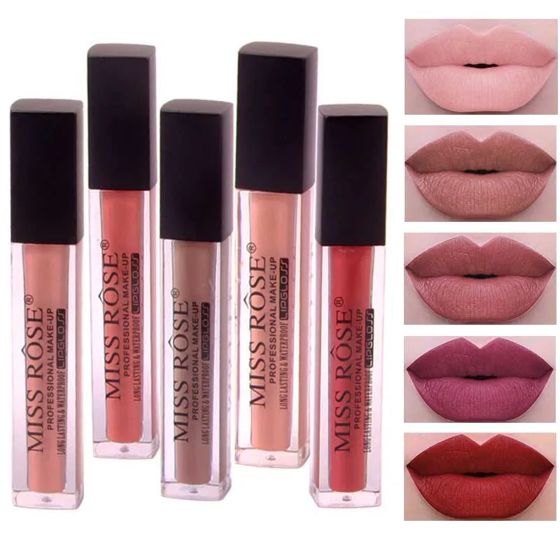 Brand Full Lips Matte Lip Gloss Lip Tint Kits Long Lasting Dark Color