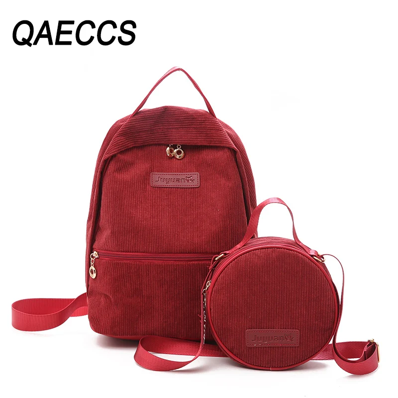 3pc/sets velvet Backpacks for teenage girls school bags for teens sac a