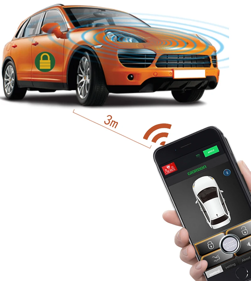  For Bmw Remote Start Smartphone Car Key Auto Keyless Entry System Car Alarm System Auto PKE Start S