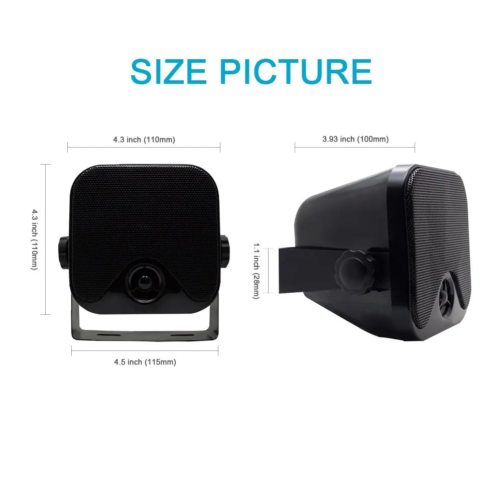 Cena 100W 4 cal Wateproof Marine Box głośniki motocykl samochód odkryty Heavy Duty głośnik dla łodzi ATV UTV RZR wózki golfowe ciężarówka Jeep