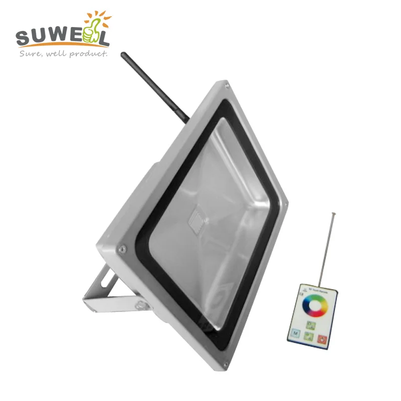 

110v 220v spotlight rf remote control cob 60w rgb led changing colored outdoor christmas flood lights wall decorations