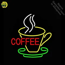 Кофе Кафе чай неоновый знак сигнал лампы стеклянная трубка неоновые огни Отдых пивной паб знаковые старинные рекламный знак персонализированные
