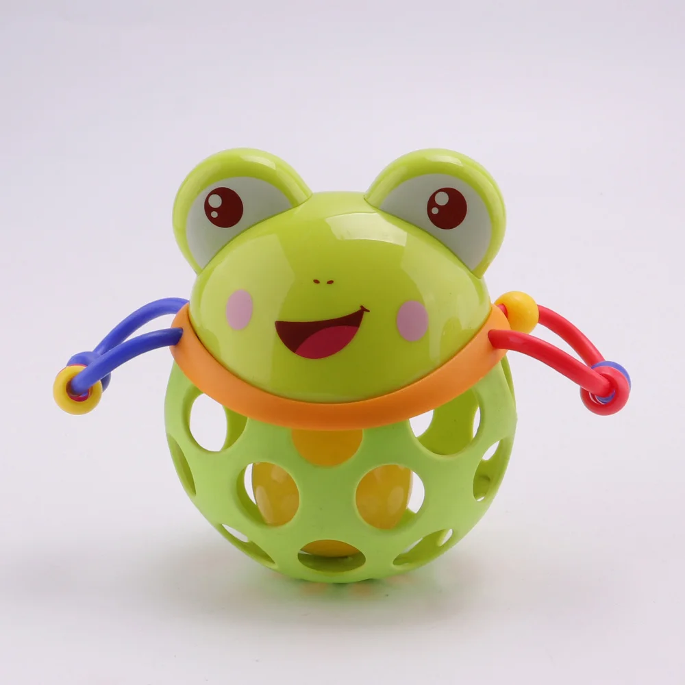 

New Hand Ball Ring Ball Toy Soft Teether Rattle Animal Rubber Fitness Gym Ball for Infant Baby Toy