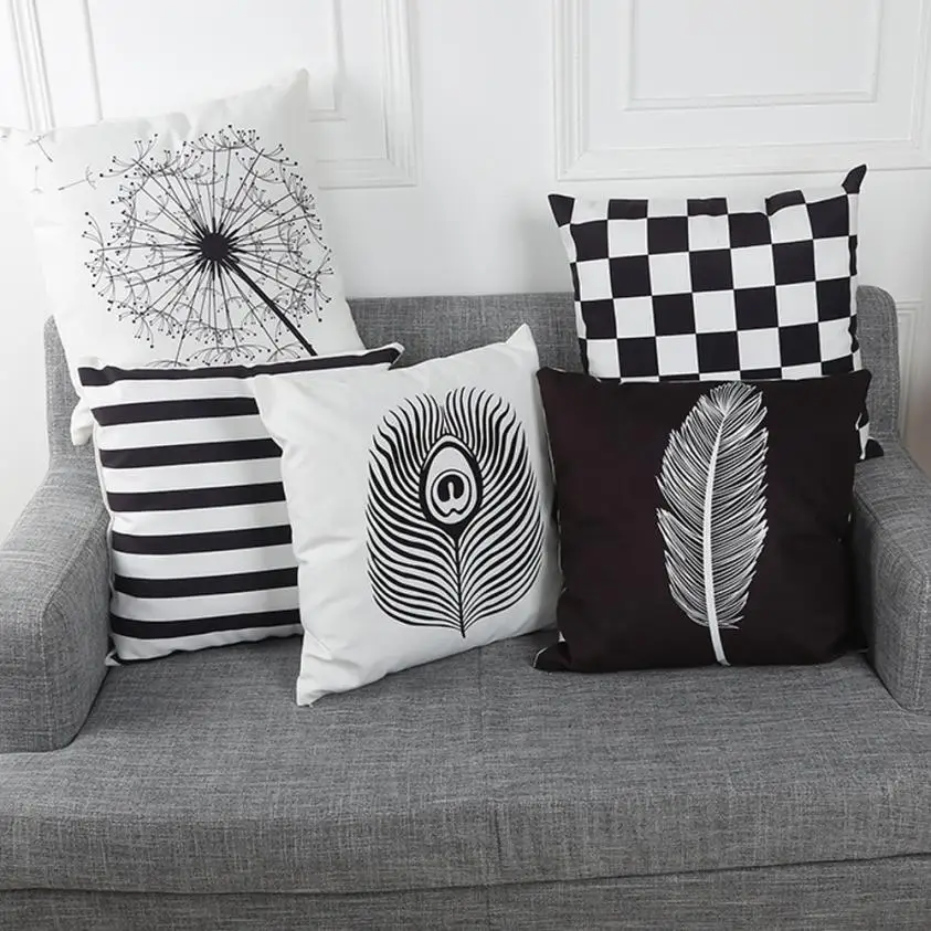 

2018 Pillow Case 45*45 Fahion Throw Pillow Cases Cafe Sofa Cushion Cover Home Decor Free Shipping JA11