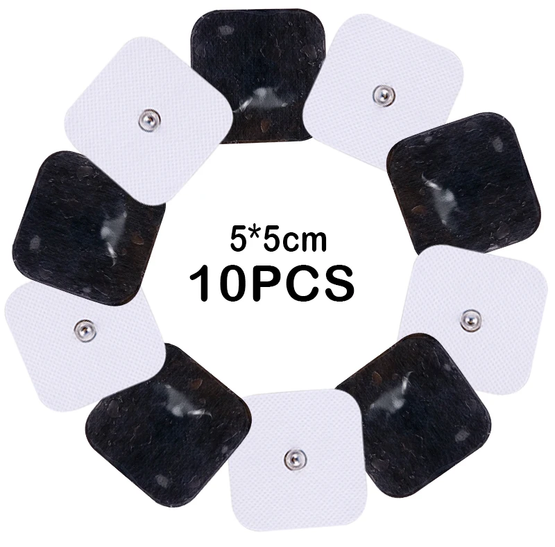 10/20pcs 4*4/5*5cm Self Replacement Muscle Stimulator Electrodes Tens Massager Pads Tens Electrodes Non-woven Muscle Stimulator
