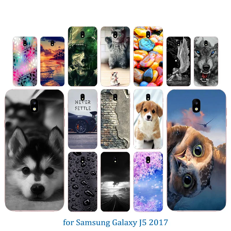 Роскошный прозрачный ТПУ чехол для телефона Samsung J5 2017 5 2 дюйма мягкий матовый Galaxy