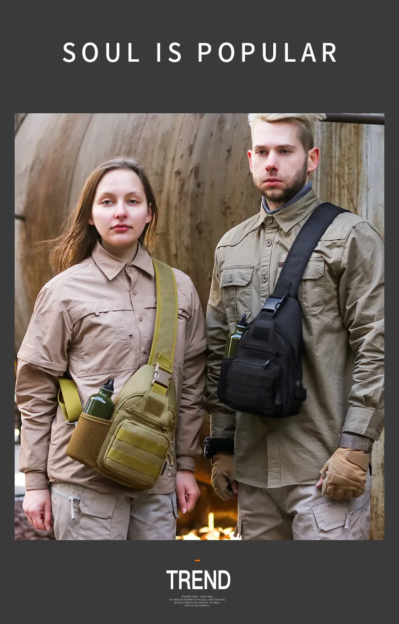 Sac à bandoulière militaire tactique imperméable à l'eau