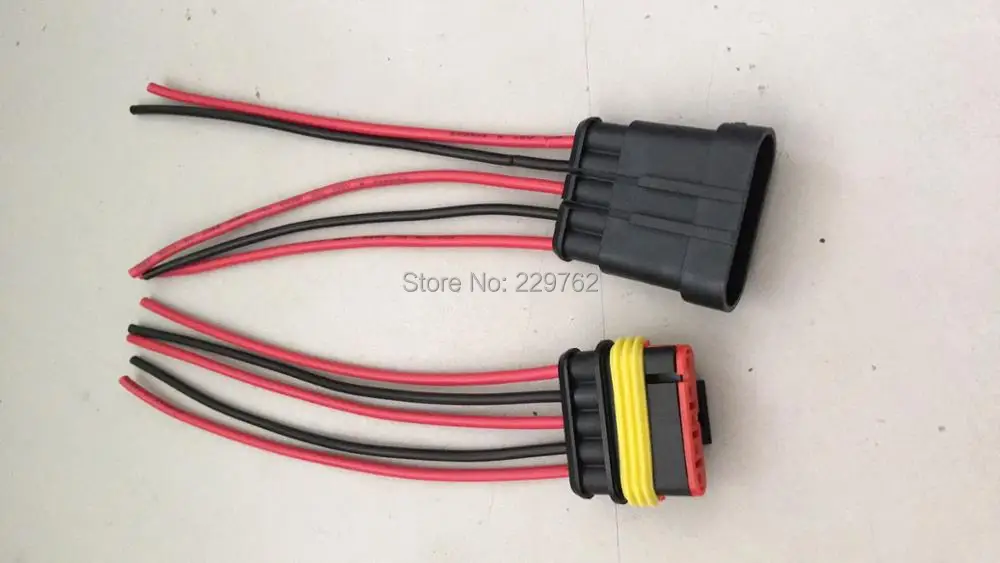5 Way Sealed Waterproof Electrical Wire Auto Connector Plug