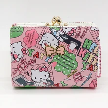Hello Kitty short cute purse High quality PU cat wallet Fashion wallet women luxury brand More than a cat pattern