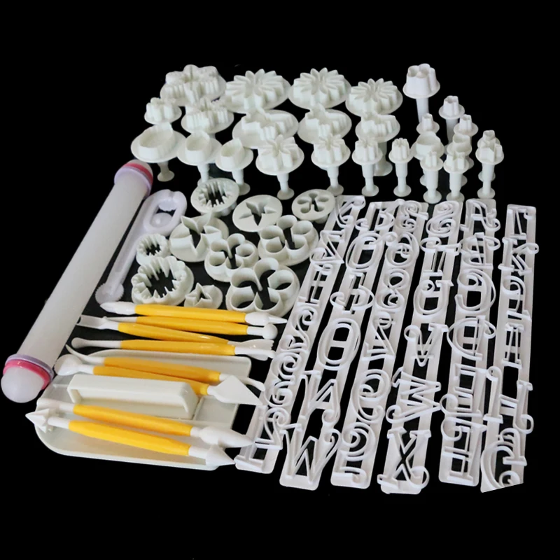 

53pcs/set Plunger Cake Mould Cookie Biscuit Cake Mold Decorating Tools Flower Set Fondant Cutter Chocolate Cake Tools Craft