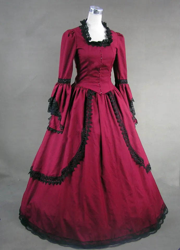 red cotton gown