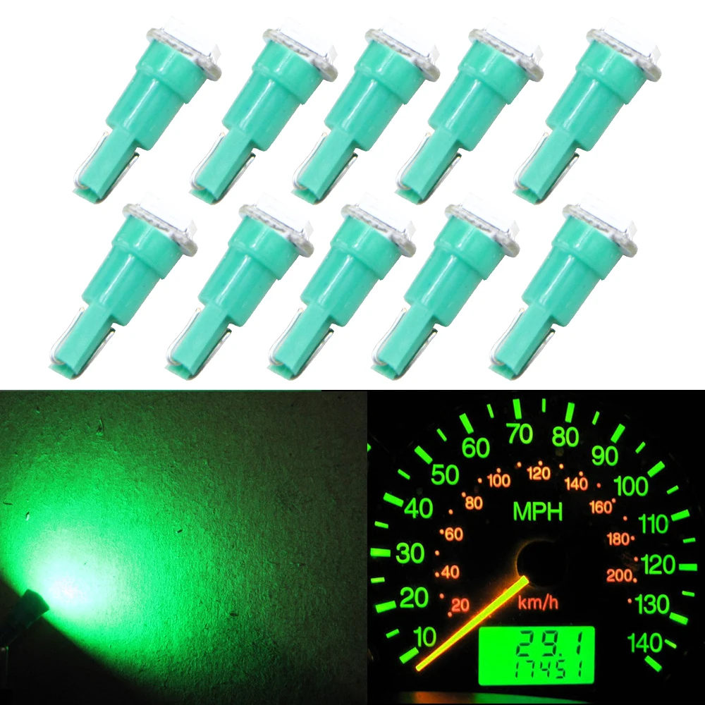10 шт. Белый T5 5050 SMD СВЕТОДИОДНЫЙ Автомобильный светильник s лампа 17 18 27 37 58 70 73 74 79 85