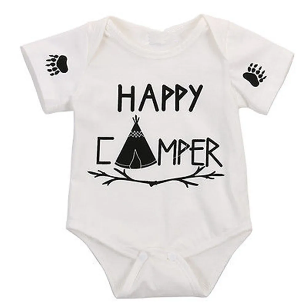 

Summer Clothing Set for Newborns Children's Clothing Cotton Letter With Short Sleeve Romper Overalls Apparels One-piece